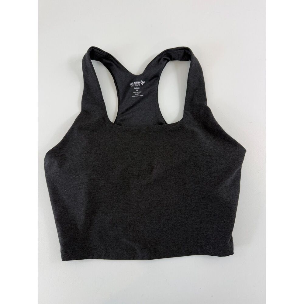 Old Navy Women's Longline Cloud+ Sports Bra Light Support Black Size XS